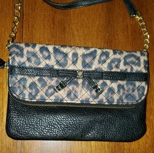 NWOT-Jessica Simpson black & Leopold crossbody.